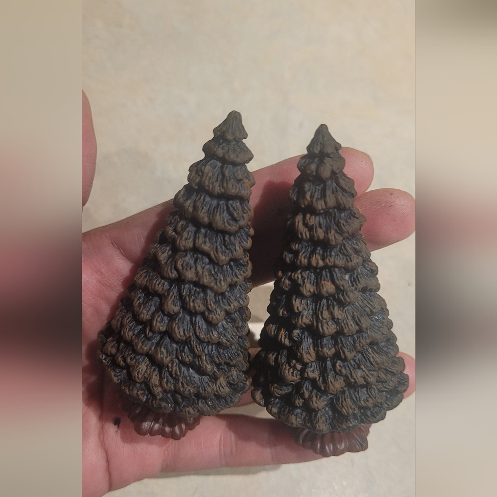 4 Halloween Lemax Trees